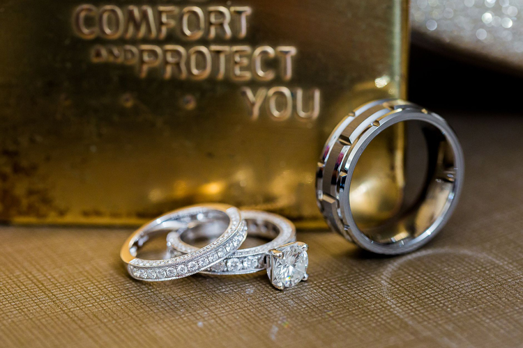 Beautiful wedding ring detail at Atwood Ranch in Glen Ellen highlighting elegant and rustic wedding styling