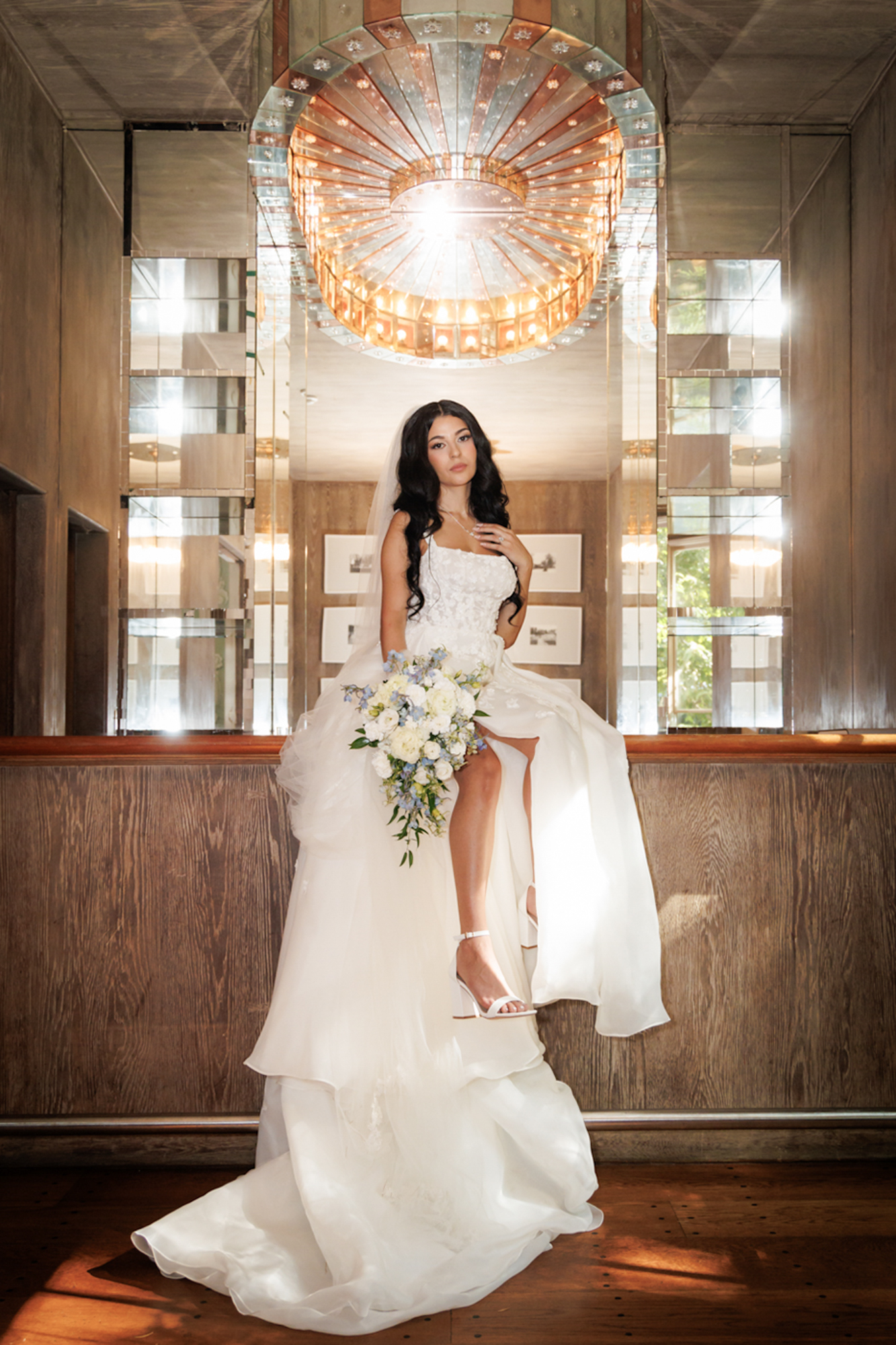 elegant bride posing indoors at Hacienda de las Flores during her wedding, photographed professionally
