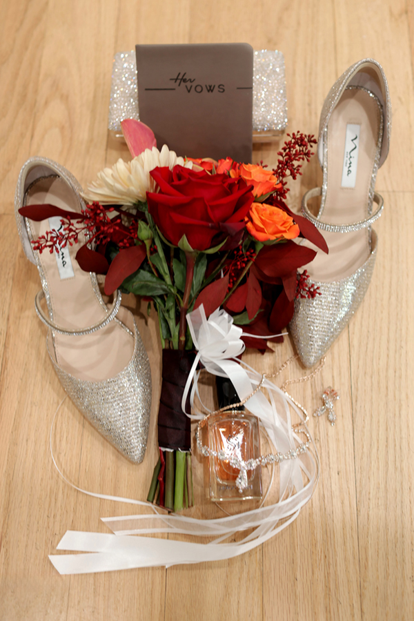 Beautiful wedding details at Arden Hills Resort Club showcasing carefully styled accessories and elegant design