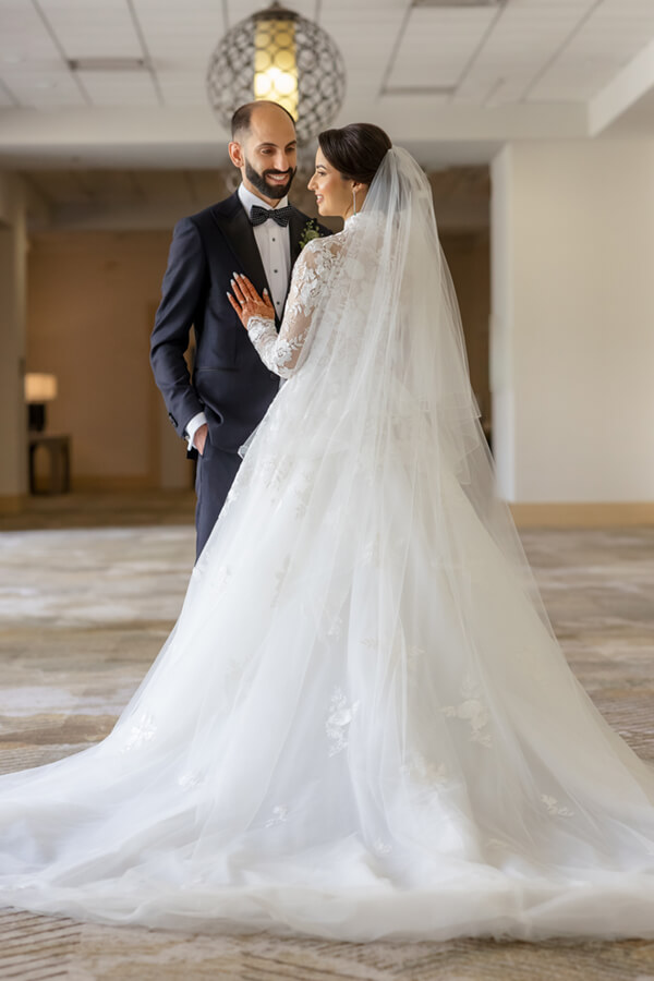 Bride and groom portrait at Arden Hills Resort Club wedding in Sacramento