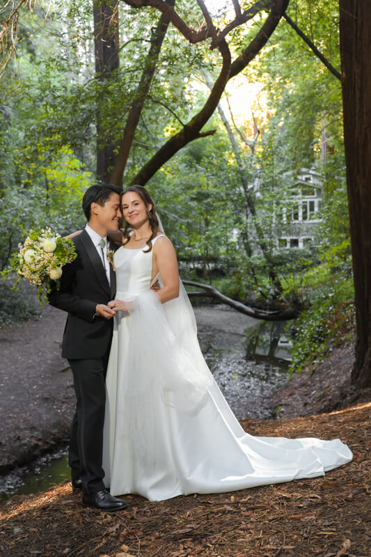 Bride and groom portrait by Sacramento wedding photographer
