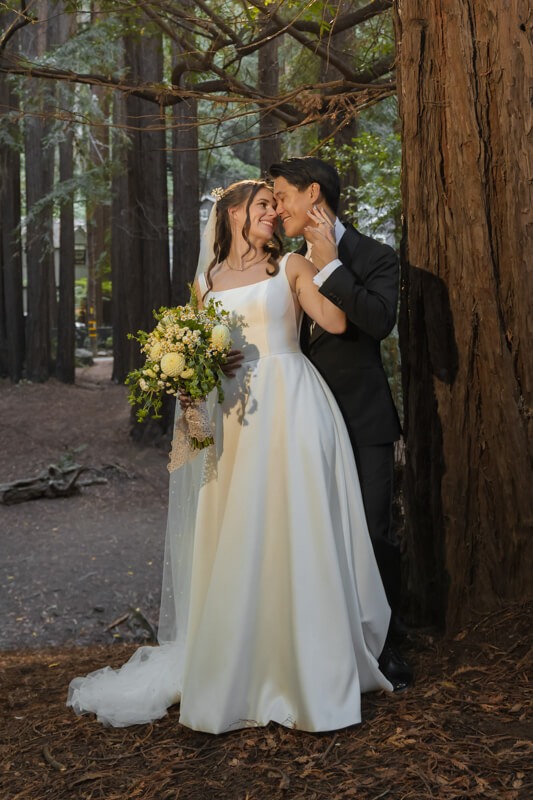 Bride and groom portrait by Sacramento wedding photographer